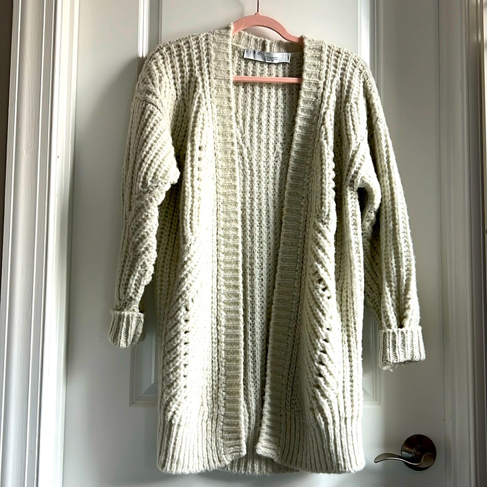 IRO extra small, beige, long cardigan.
